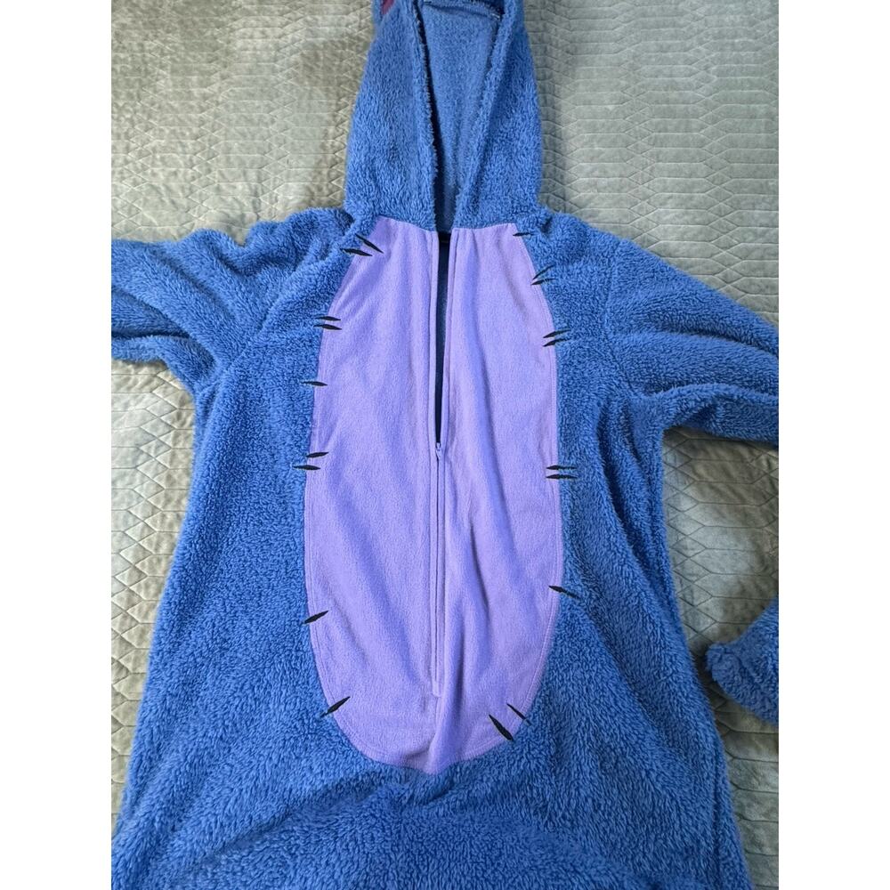 Disney Eeyore Adult One-Piece Blue Hooded Sleepwear Costume Suit Zip-Up XL - Picture 4 of 7